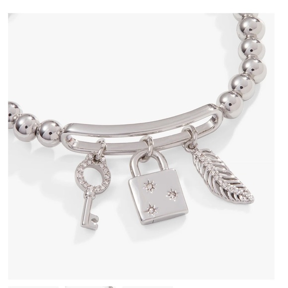 🩷🩷NWT-ALEX + ANI,  SUPER CUTE Pavé Lock + Key Stretch Bracelet🩷🩷 - Picture 3 of 6